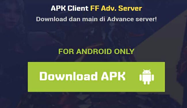 Apa itu FF Advance Server Apk